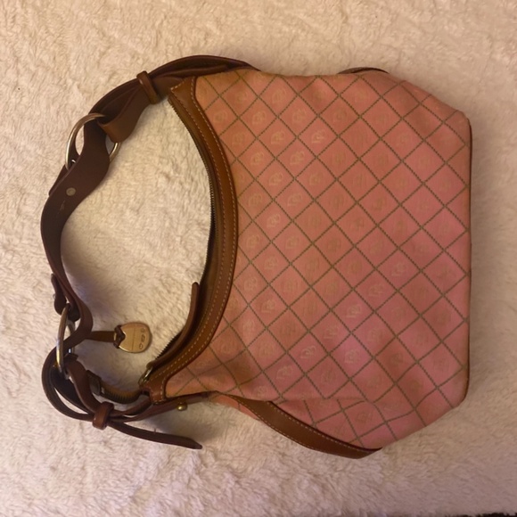 Dooney & Bourke Pink Signature Hobo Bag - Picture 12 of 16